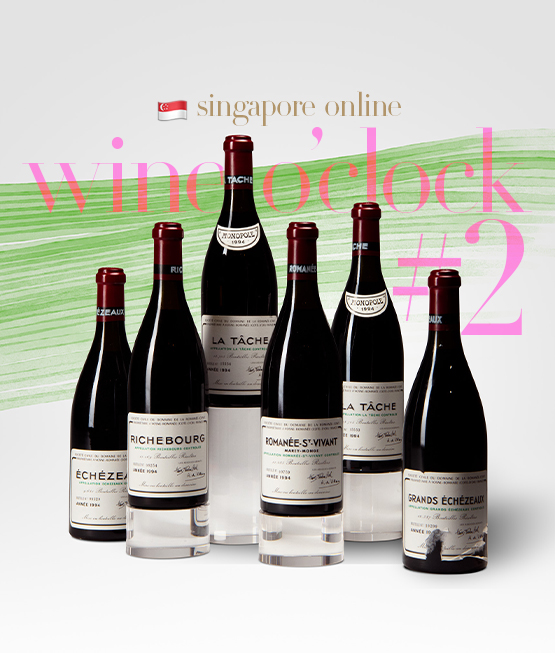 Our second "Wine o'clock" online auction in Singapore. This online auction in Singapore features the world's most famous Domaines and Châteaux. June 29 2023 online auction Singapore